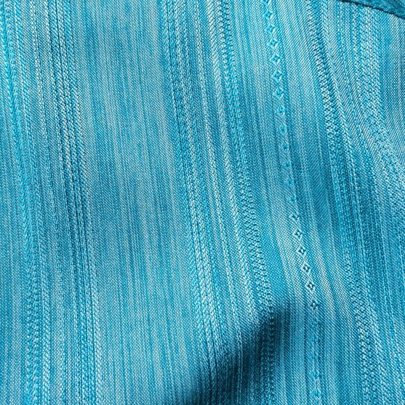 Britches Blue Striped Short Sleeve Button Shirt Men’s XXL 100% Polyester NWOT - Picture 4 of 7